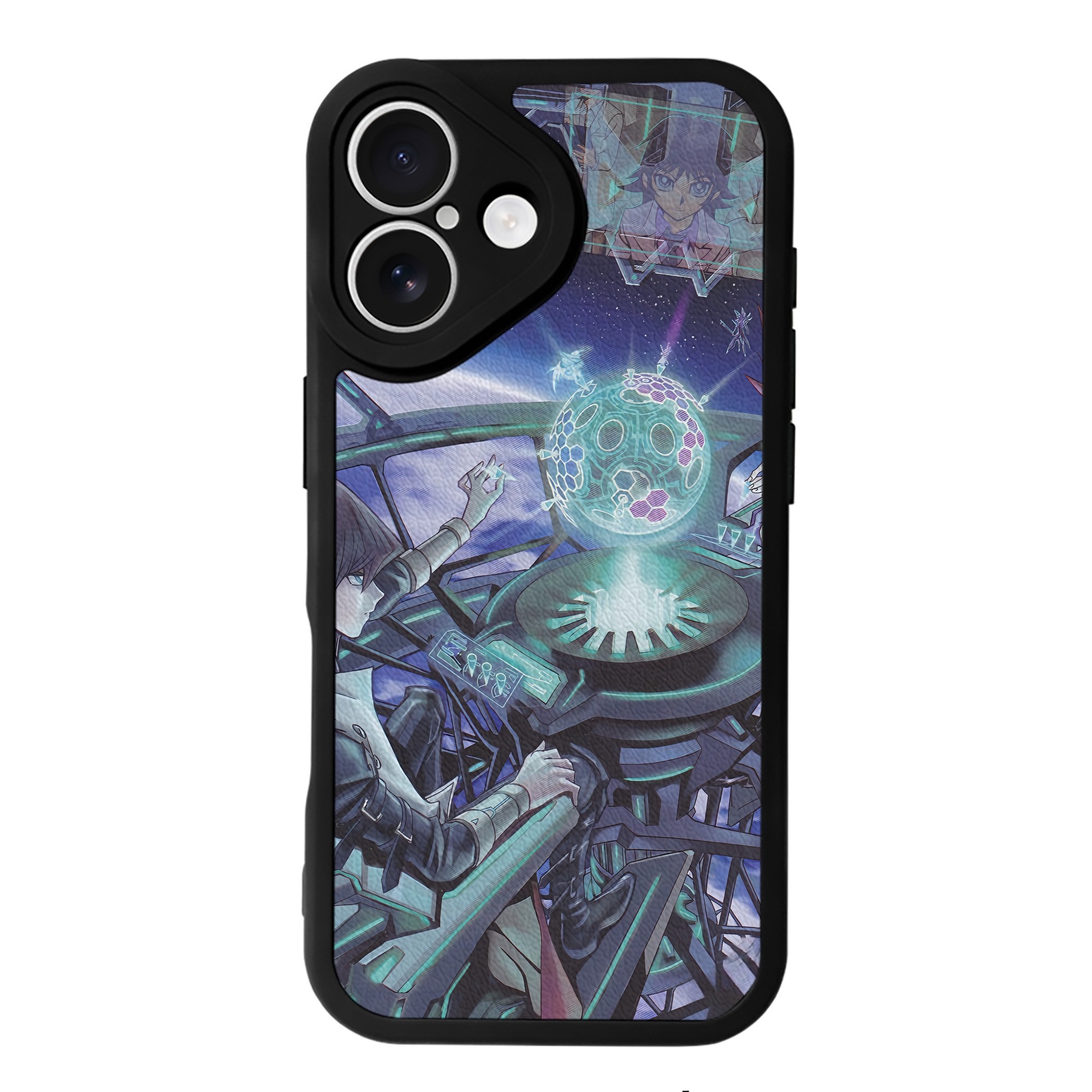 （画像用） 遊☆戯☆王 Yu-Gi-Oh! 【iPhone 16シリーズ対応】シリコンスマホケース（レザー調） 材質：シリコン
